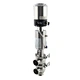 Side view of Sangyie Technology hygienic double seat mixproof valve